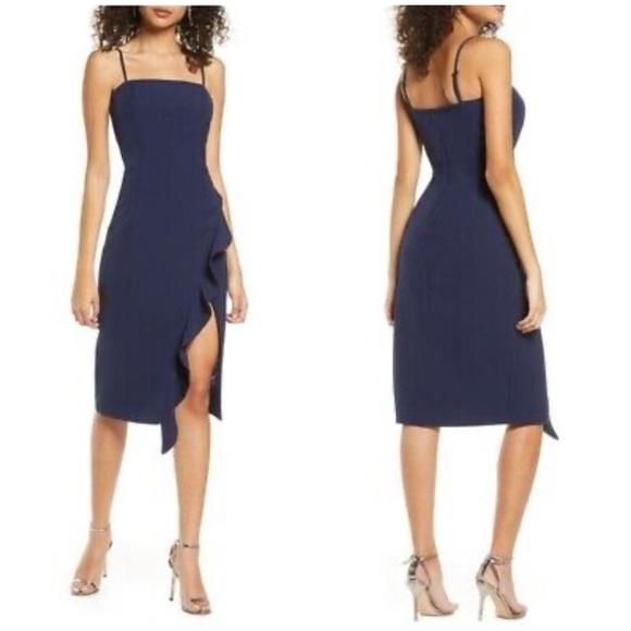 NWT Bardot Elegant Navy Blue Women's Dress Size Medium Retails 119.00 - Picture 11 of 11